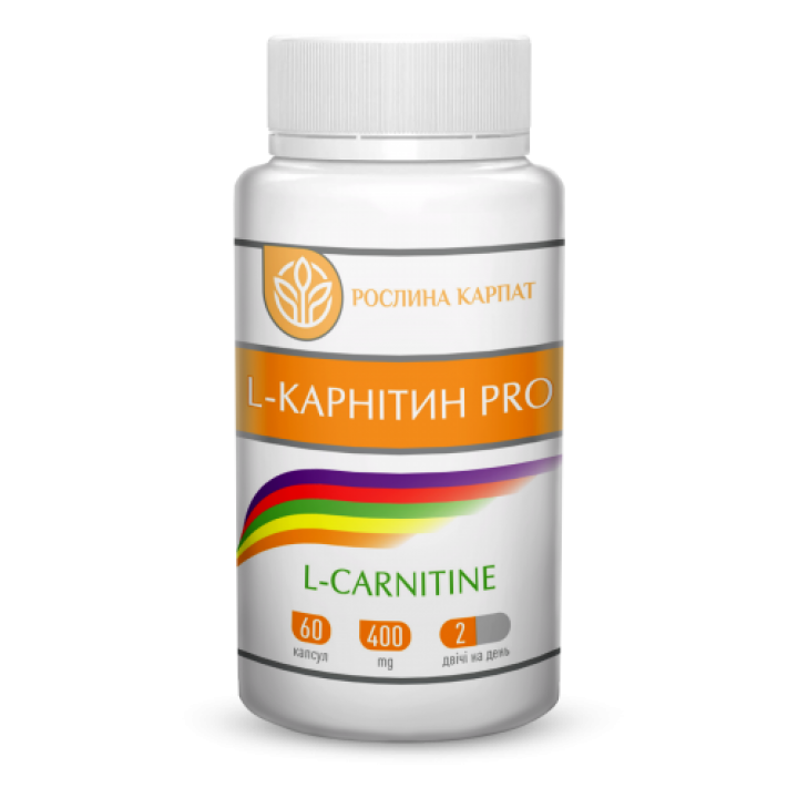 L-Карнітин PRO (60 капсул)  Амінокислота для підтримки енергетичних процесів і витривалості під час фізичної активності Фото № 1