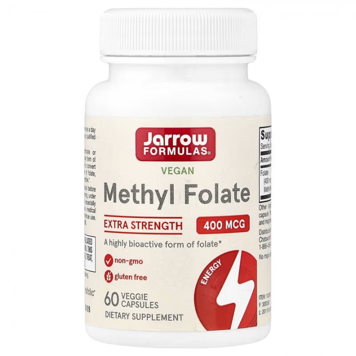 Фолієва кислота (метилфолат 5-MTHF Quatrefolic®) 400 мкг — підтримка енергії та кровотворення Фото № 1