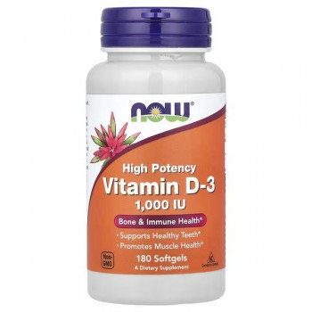 Вітамін D3 1000 МО NOW Foods 180 капсул