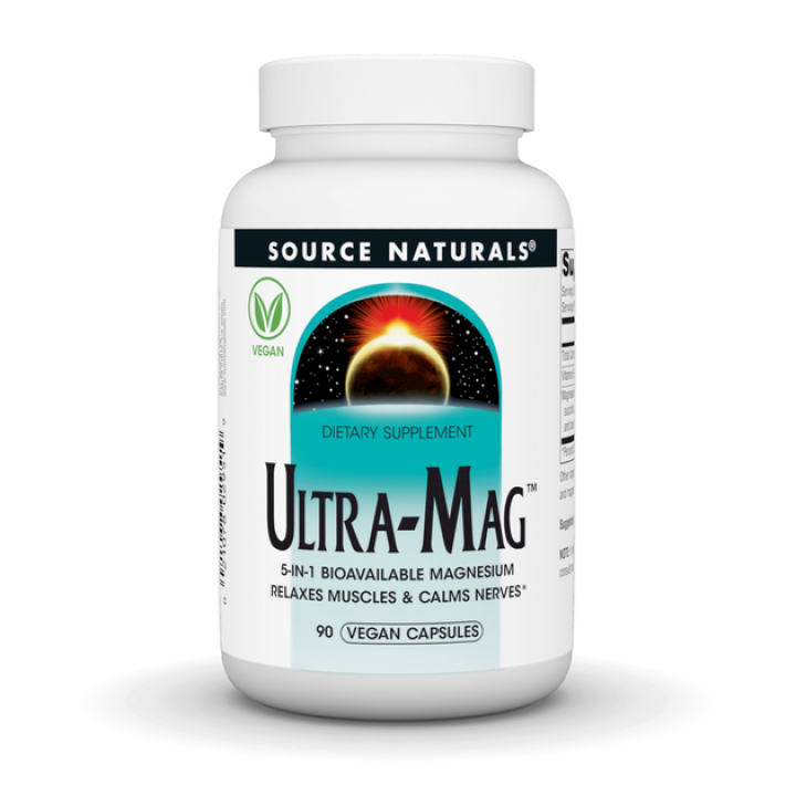 Магній Ultra-Mag™ 90 капсул – біодоступний комплекс для нервів, м’язів і серця Фото № 1