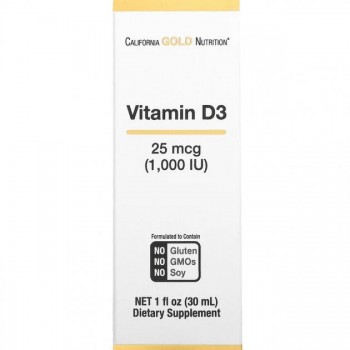 Вітамін D3 1000 МО 30 мл California Gold Nutrition