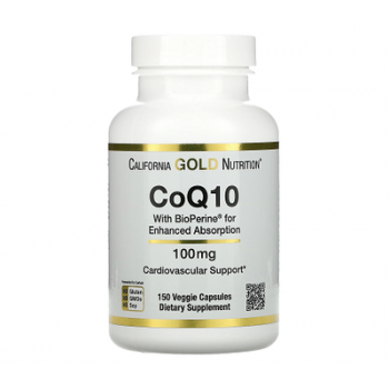 Коензим CoQ10 з Біоперином (CoQ10 USP with Bioperine) 150 капсул