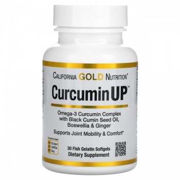 Куркумін та Омега-3, California Gold Nutrition, Curcumin UP, 30 капсул