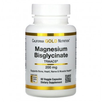 Магній бісгліцинат 60 капсул California Gold Nutrition