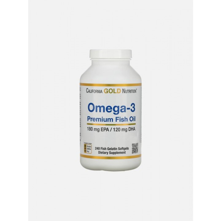 Омега-3 преміум-класу California Gold Nutrition – 240 капсул Фото № 1