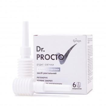 Рідкі ректальні свічки Dr. Procto® з пробіотиками, 6 шт в уп.