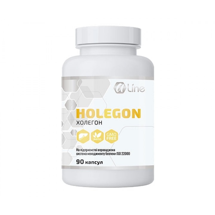 Холегон (90 капсул)  Фітокомплекс для підтримки жовчовиділення та “санітарної” підтримки жовчовивідних шляхів Фото № 1